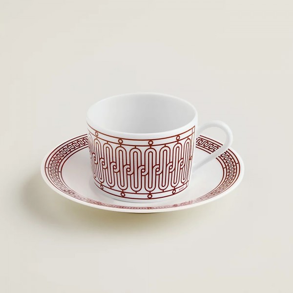 h deco coffee cup and saucer set of 2 - hermes